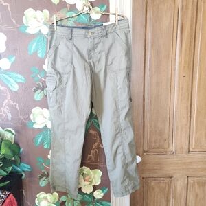 Natural Reflections Bass Pro Cargo Pants Womens 14 Dusty Olive Capri Hiking